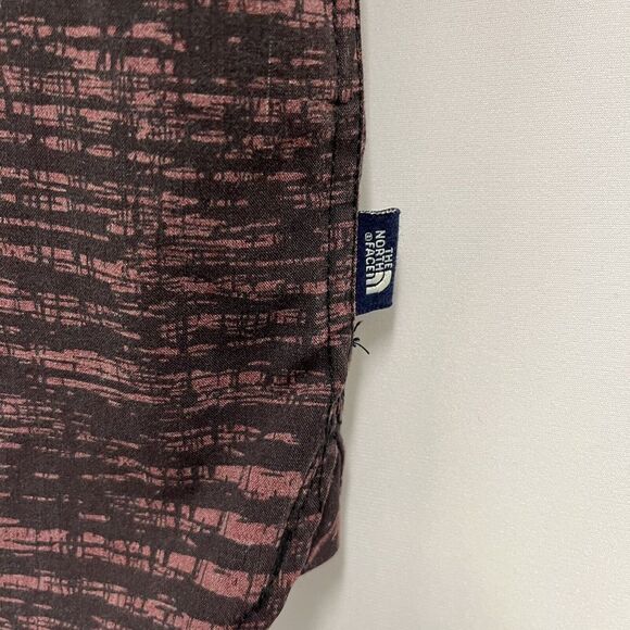 The North Face Men's Button Front Shirt Outdoor Hiking Eggplant Geometric L euc - Picture 4 of 7